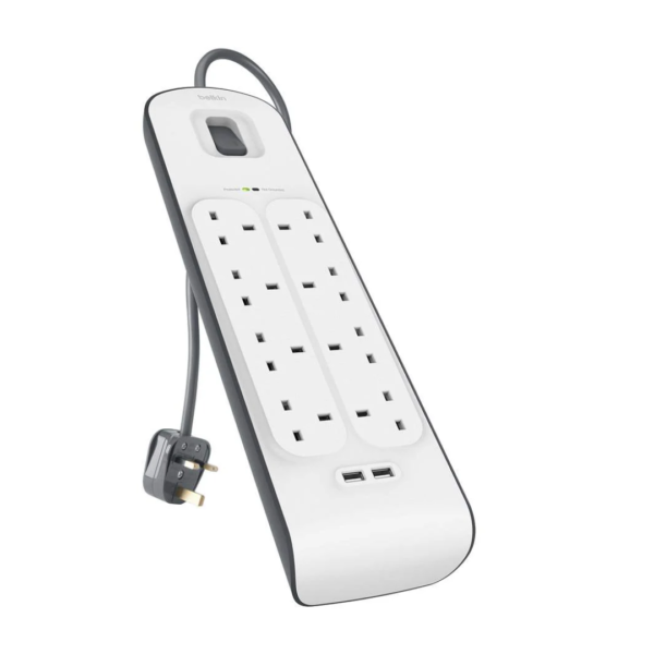 Belkin 8-Port Surge Protection Strip with 2.4A USB Charging