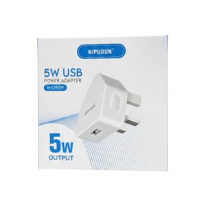 Nidupun 5W Power Adapter - N-CH109 Nipudun N-CH109 5W USB Power Adapter - Compact Wall Charger